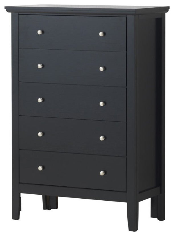 Glory Furniture Primo 5 Drawer Chest in Black