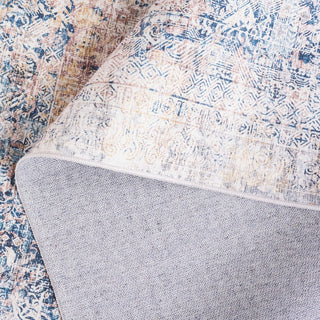 Safavieh Arizona Machine-Washable Collection ARZ539 Rug, Navy/Beige, 8'x10'