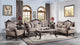 ACME Benbek Coffee Table, Marble and Antique Oak Finish
