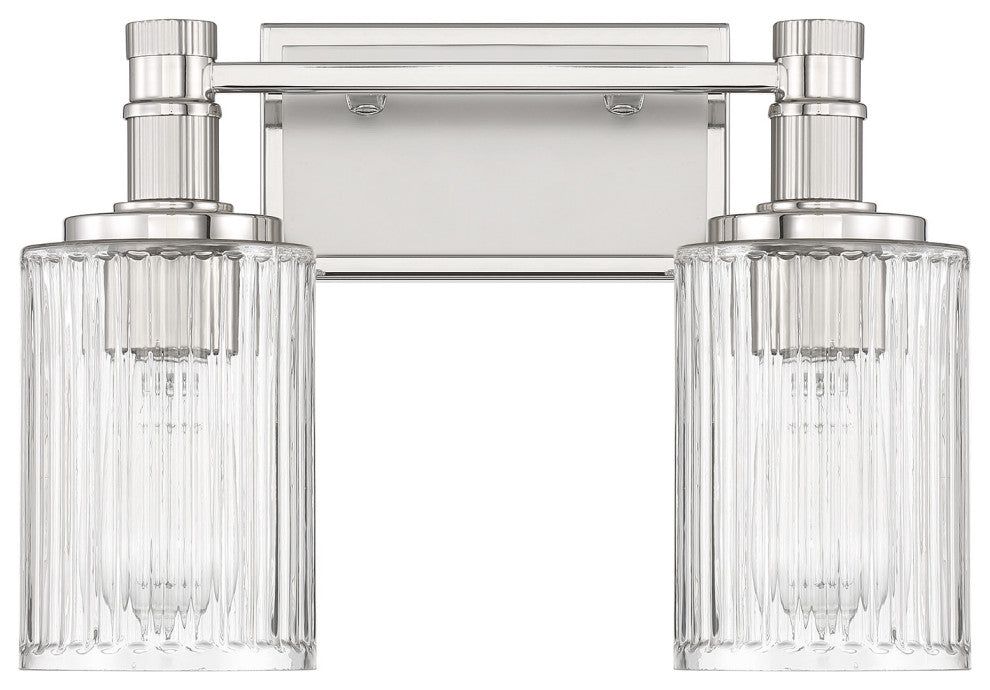 Savoy House 8-1102-2 Concord 2 Light 15"W Vanity Light - Metallic Silver with