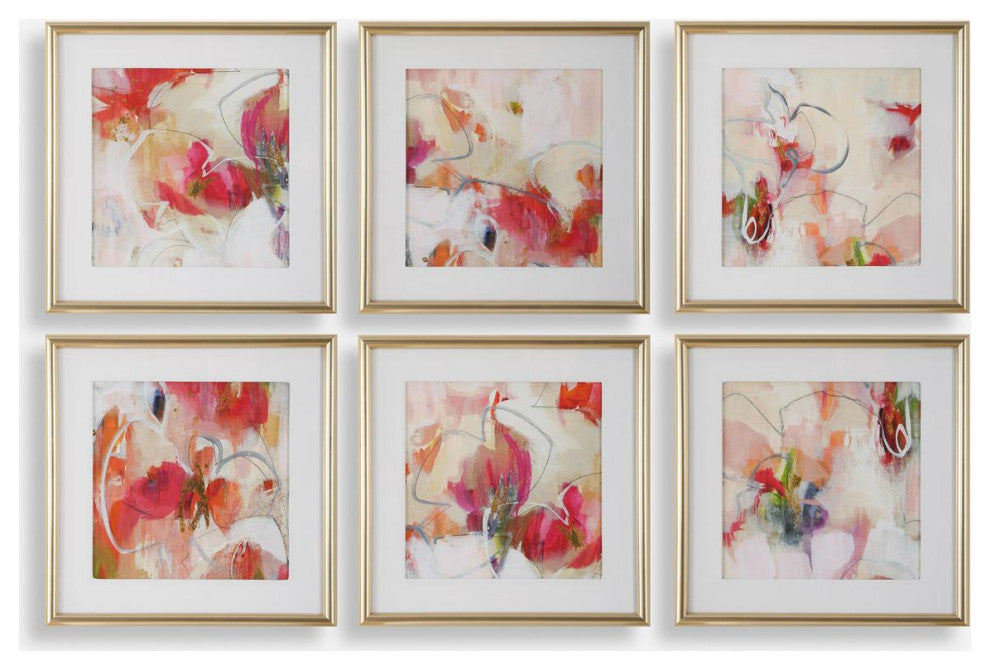 Fresh Start Art Print, Multi-Colored and Brushed Soft Gold