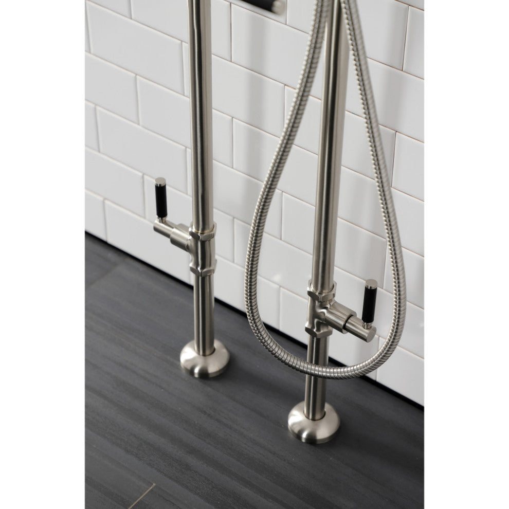 CCK8108DKL Freestanding Tub Faucet With Supply Line, Stop Valve, Brushed Nickel