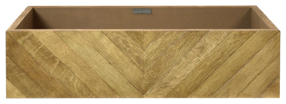 36" Chardonnay Floating Vanity with NativeStone Trough in Slate