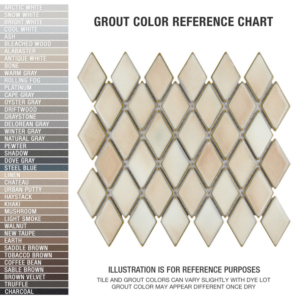 Hudson Kite Porcelain Mosaic Floor and Wall Tile, Truffle