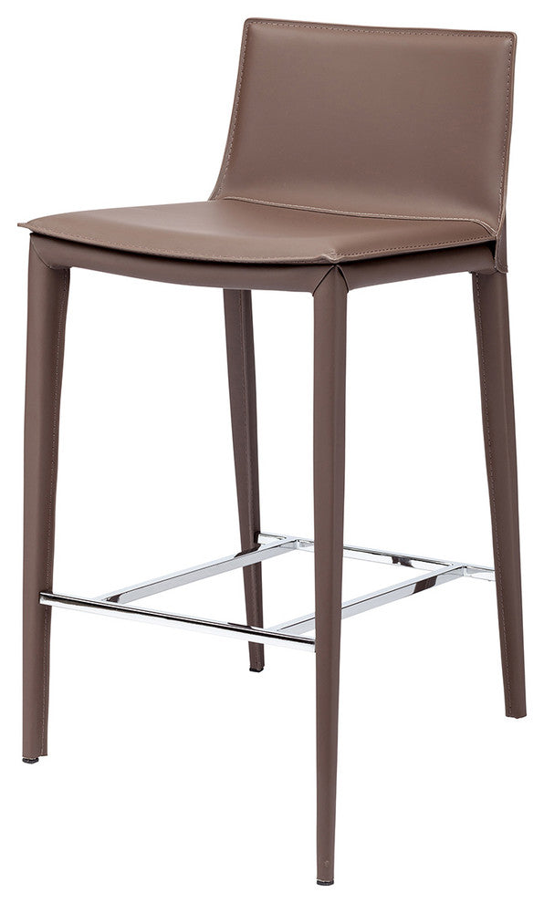 Leather Bar Stool, Palma Bar Stool, Modern Contemporary Bar Stool, Mink