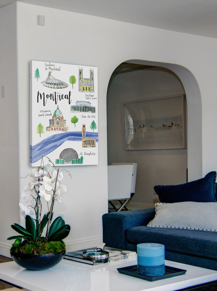 "Montreal Sights" Painting Print on Wrapped Canvas