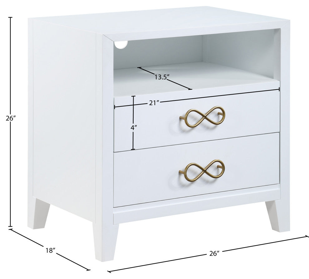 Bowtie Night Stand, White