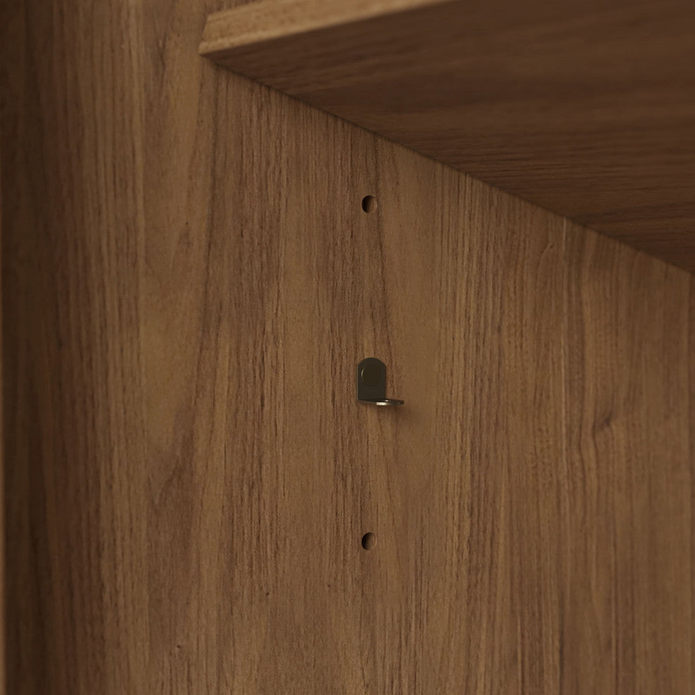 OVE Decors Gabi Single Sink Bathroom Vanity, Warm Walnut, 60", Double Sink