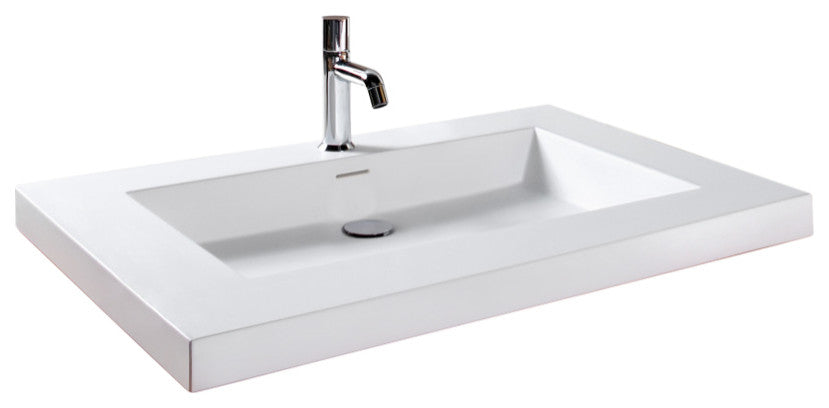 Lavatory Sink VCS 30 CUBE COLLECTION IN: 30x22x2, Matte