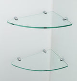BromleyGS 53.25"-54.25"x34.375"x72" Frameless Corner Hinged Shower Enclosure