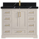 Boston 42" Single Sink Bath Vanity in Fine Grain 2" Calacatta Black