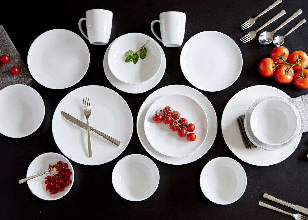 White Essential Pasta Bowls and Serve Set