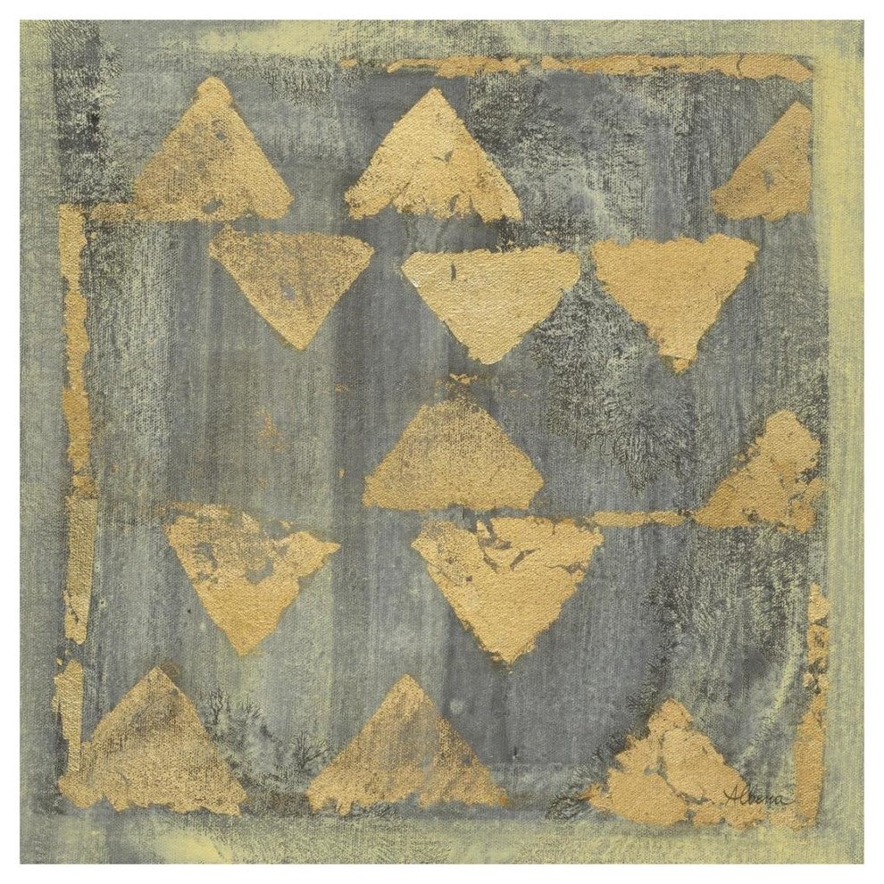 "Gold Tapestry V" Digital Paper Print by Albena Hristova, 20"x20"
