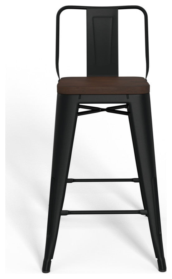 Rayne 24 inch Metal / Wood Counter Height Stool (Set of 4)
