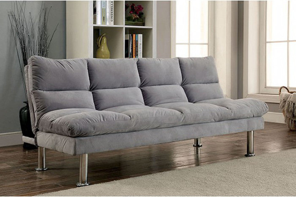 Saratoga Gray Futon Sofa With Contemporary Style