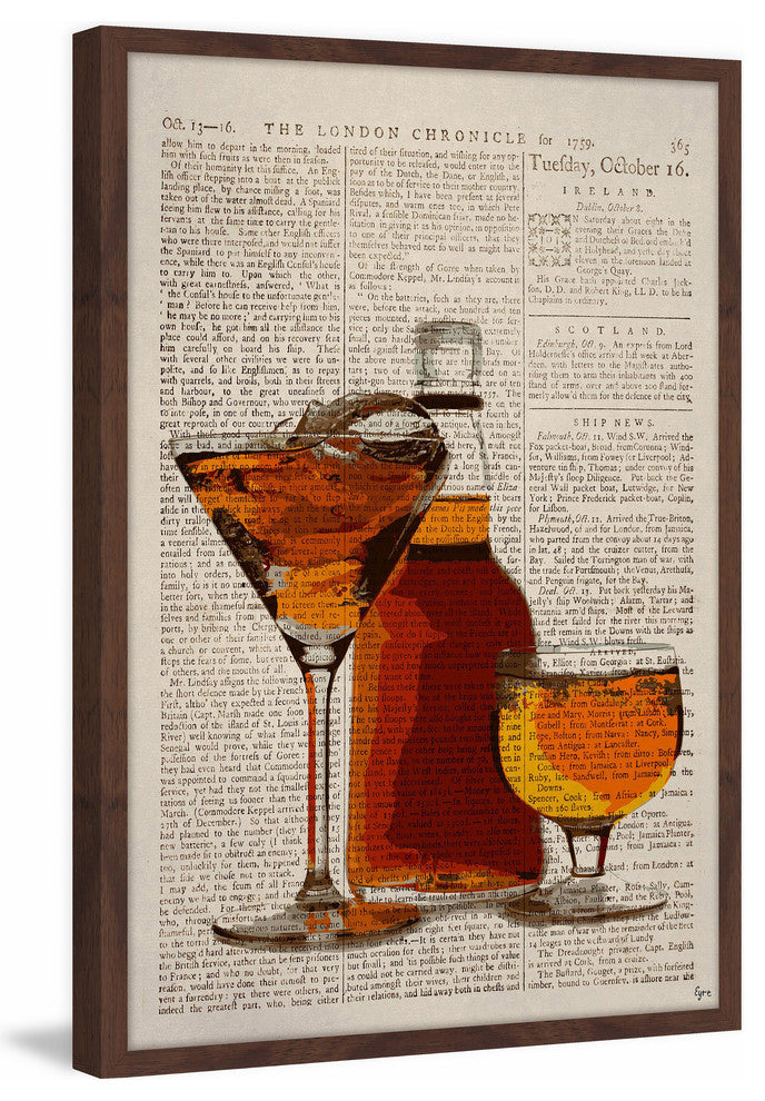 "Rum Mixology" Framed Painting Print, 20"x30"