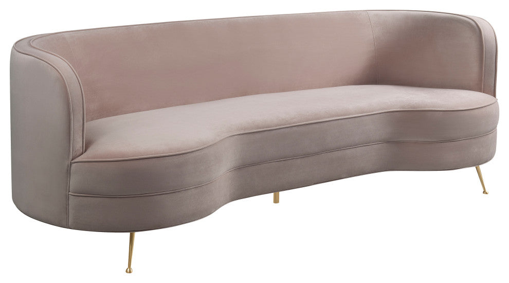Flare Blush Velvet Sofa