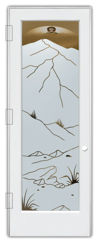 Interior Prehung Door or Interior Slab Door - Mountains Foliage - Primed -...