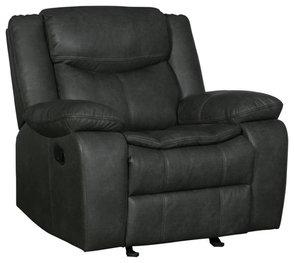 HomeRoots 42" Gray Reclining Chair