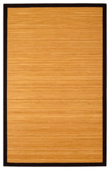 Jolene Bamboo Area Rug, Natural and Black, 6'x9'