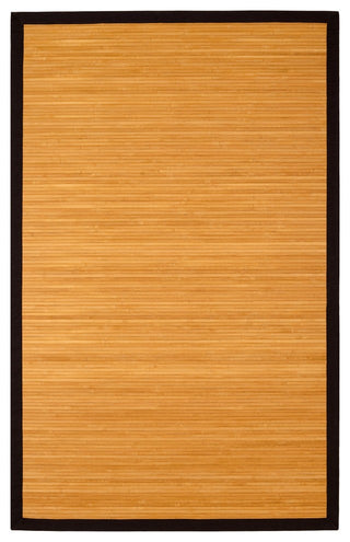 Jolene Bamboo Area Rug, Natural and Black, 6'x9'