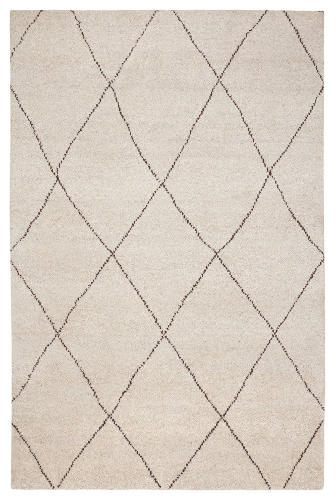 Dash & Albert Numa Charcoal Hand Knotted Wool Rug, Natural, 6' x 9'