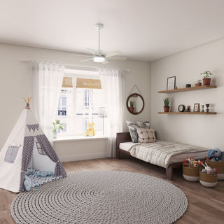 Hunter 44" Pacer Fresh White Ceiling Fan With LED Light and Remote