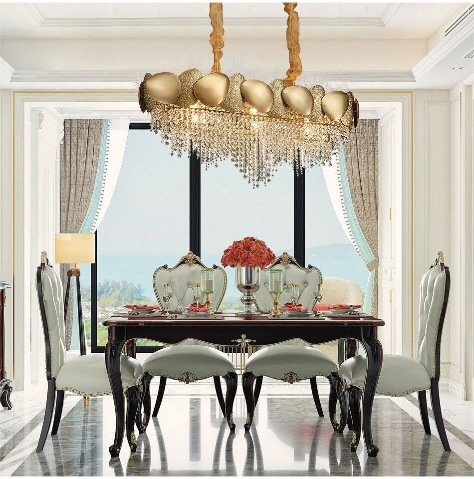 Gold Plated Crystal LED Modern Dining Room Chandelier