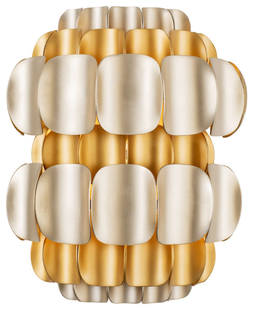 Swoon 1-Light Wall Sconce, Antique Gold/Gold Dust