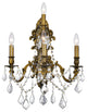 CWI Lighting 2039W18GB-4 Brass 4 Light Wall Sconce With French Gold Finish