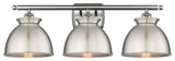 Adirondack 3-Light 28" Bath Vanity Light, Brushed Satin Nickel Shade