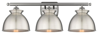 Adirondack 3-Light 28" Bath Vanity Light, Brushed Satin Nickel Shade