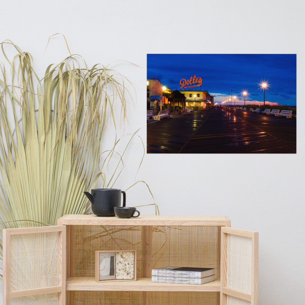 Early Morning at Dolles Night Photography Unframed Wall Art Print, 24" X 36"