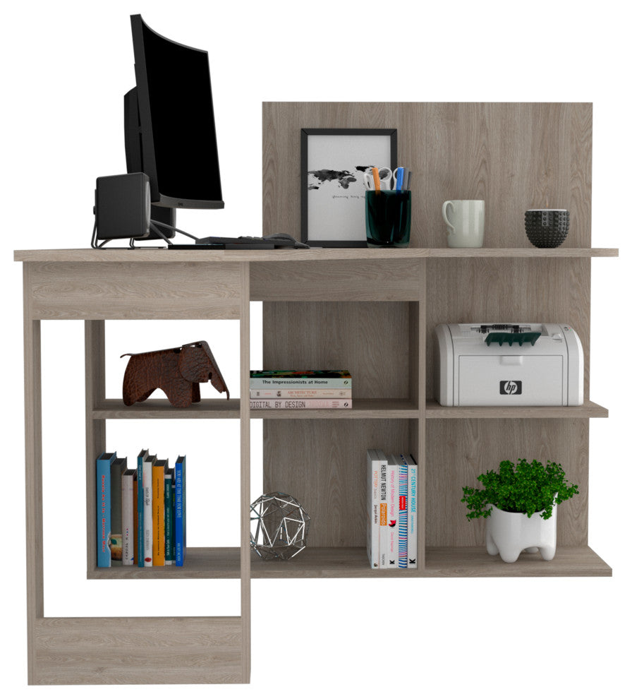 Kairi Computer Desk, Light Gray