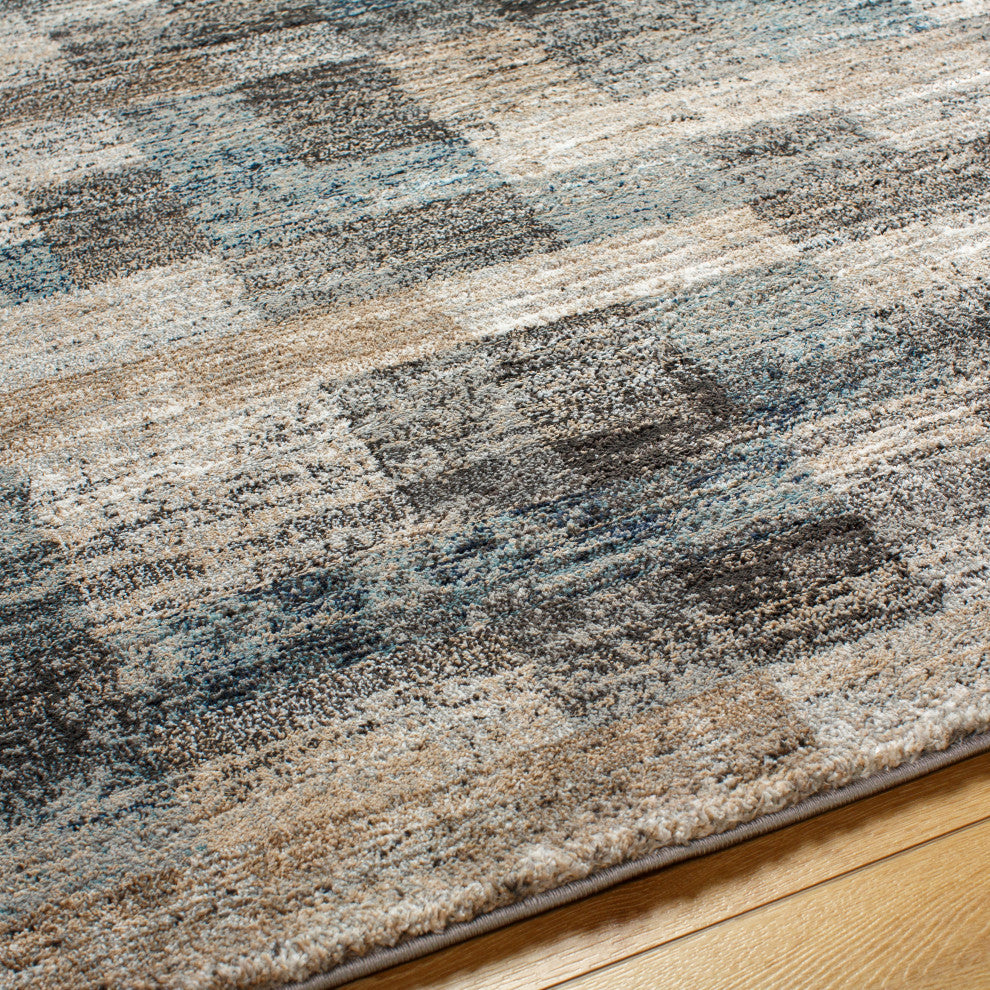 Surya Montana MTN-2310 Machine Woven Area Rug, Grey, 6'7" x 9'