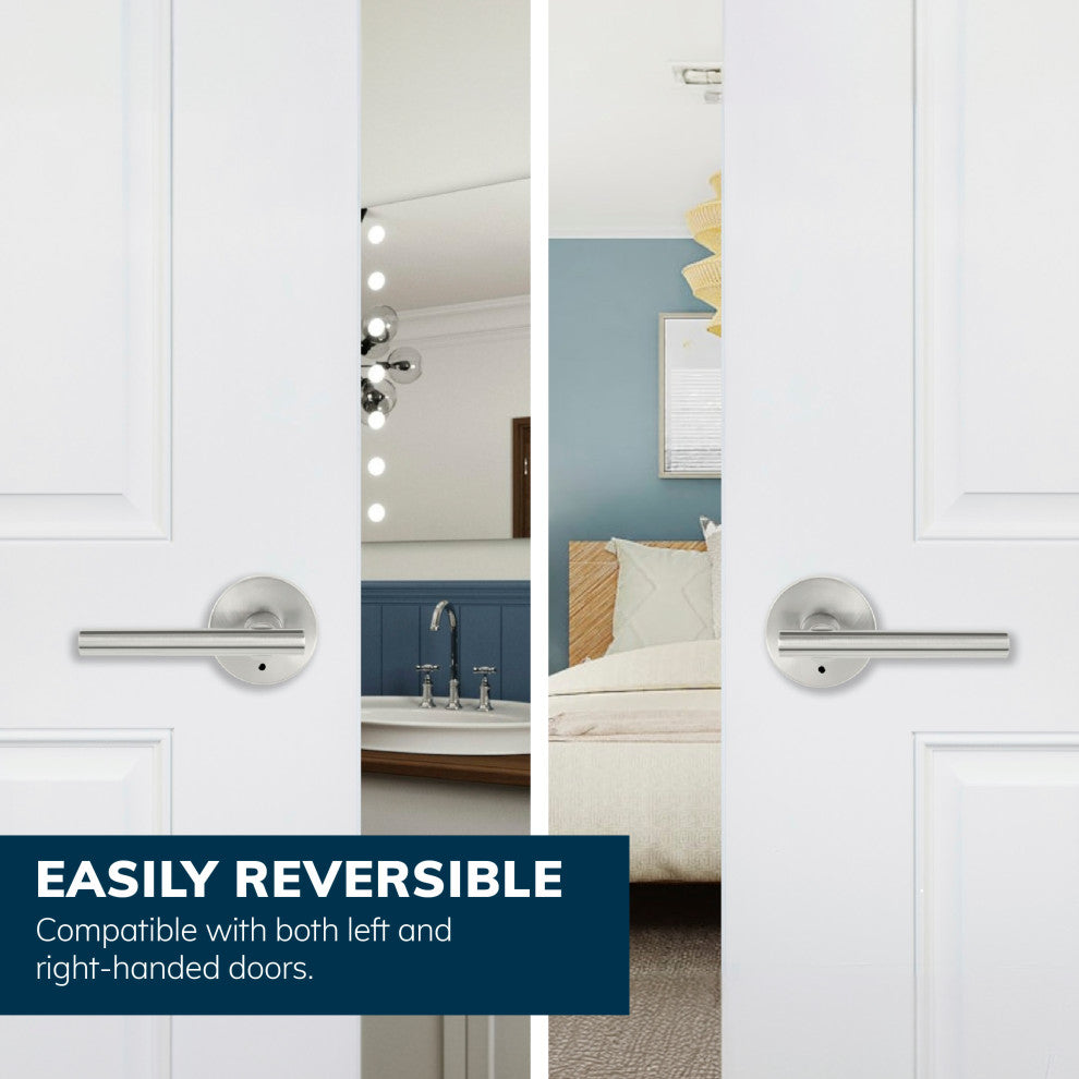 Delaney Hardware Cira Series Set, Satin Nickel, Privacy Lever