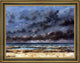 Gustave Courbet Calm Seas Framed Premium Canvas Print, 18"x24"