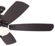 56" Crescent Ceiling Fan, Olde Bronze, Reversible Walnut/Cherry Blades