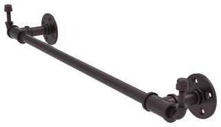 Pipeline Towel Bar with Integrated Hooks, Antique Bronze, 30"