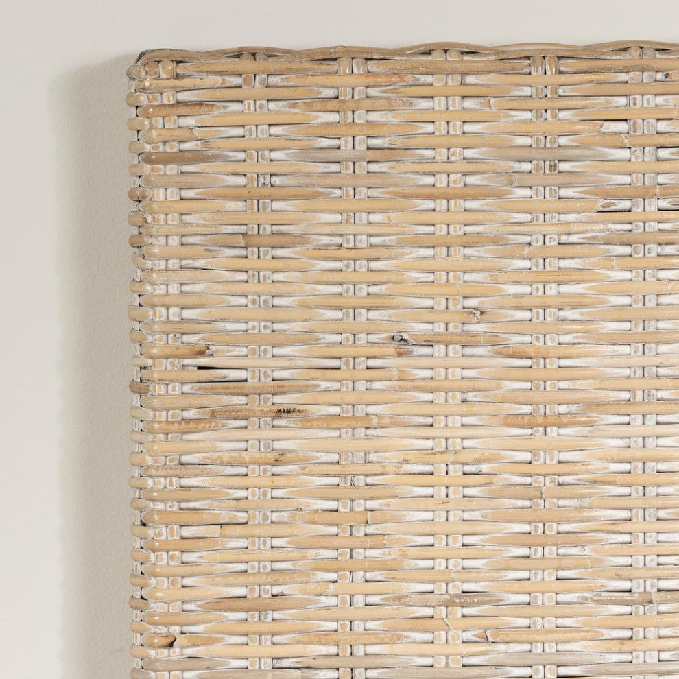 Lilak Rattan Headboard, White Washed Rattan