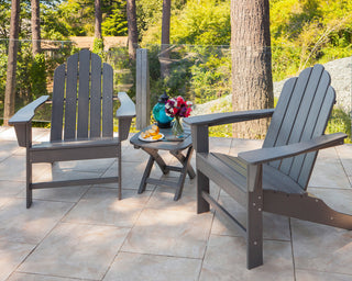 Polywood Long Island Adirondack 3-Piece Set, White