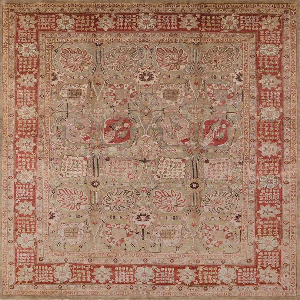 Ahgly Company Indoor Square Mid-Century Modern Area Rugs, 7' Square