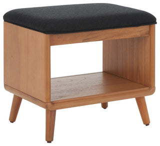 Safavieh Solo Open Shelf Bench, Black/Natural