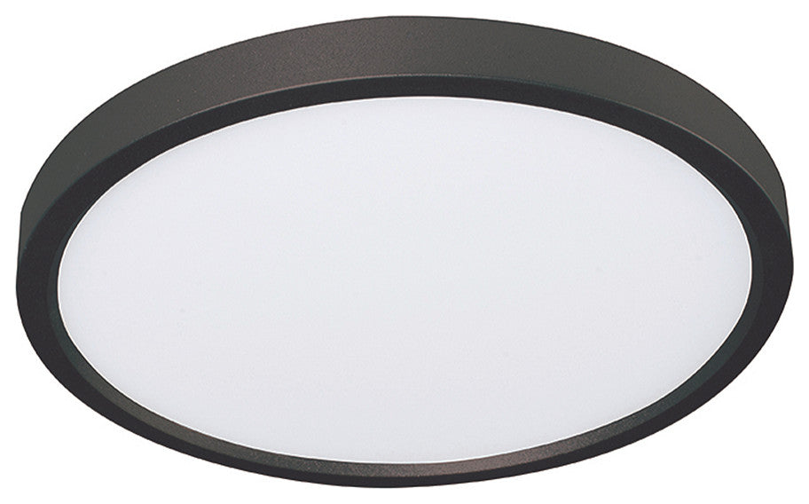 Edge Round 08" LED Flush Mount, 120V, 15W, 5 CCT, Black