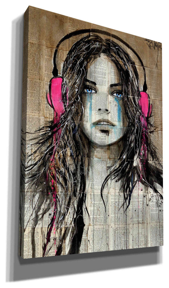 Epic Graffiti "Wiredforsound" by Loui Jover, Giclee Canvas Wall Art, 18"x26"