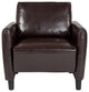 Candler Park Upholstered Chair in Brown Leather