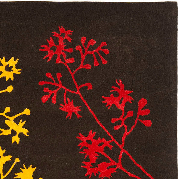 Safavieh Soho soh316a Floral Rug, Brown/Red, 7'6"x9'6"