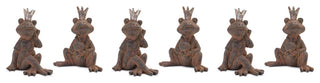 Royal Sitting Frog Figurine, 6-Piece Set
