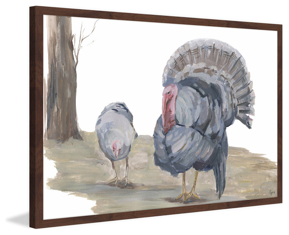 "Strutting Turkey" Framed Painting Print, 36"x24"