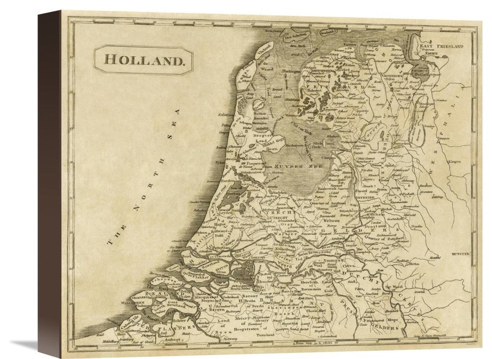 "Holland, 1812" Stretched Canvas Giclee by Aaron Arrowsmith, 16"x13"